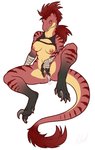 2020 anthro bodily_fluids breasts claws clitoris cum cum_inside dinosaur dromaeosaurid female genital_fluids genitals hi_res leaking lenalia looking_at_viewer nipples non-mammal_breasts presenting presenting_cream_pie presenting_pussy pussy reptile rollwulf scalie smile solo spread_legs spread_pussy spreading tail theropod utahraptor