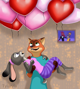 anthro balloon bottomwear candy clothing dessert dipstick_ears duo ear_markings ears_as_hair female food hair_bun_ears heart_balloon heart_lollipop heart_symbol holidays inflatable leggings legwear lollipop long_ears love male multicolored_ears pattern_bottomwear pattern_clothing photo pointy_ears ponytail_ears prick_ears res striped_bottomwear striped_clothing stripes surprised tail tylaryla disney valentine's_day zootopia judy_hopps nick_wilde canid canine european_rabbit fox lagomorph leporid mammal oryctolagus rabbit red_fox true_fox hi_res wallpaper