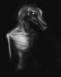 ambiguous_anthro ambiguous_gender anterior_nasal_aperture anthro biped black_background collarbone creepy emaciated front_view horror_(theme) ribs simple_background slim slim_ambiguous slim_anthro solo teeth text thin_arms three-quarter_view louceph equid equine mammal 2018 4:5 digital_media_(artwork) digital_painting_(artwork) english_description greyscale half-length_portrait hi_res monochrome painting_(artwork) portrait url