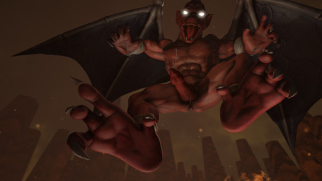 animal_genitalia animal_penis attack barefoot bodily_fluids claws feet first_person_view foot_focus genital_fluids genitals male penis precum precum_string prehensile_feet soles solo toes wings stormrider capcom demon's_crest gargoyle's_quest ghosts_'n_goblins firebrand gargoyle red_arremer 16:9 3d_(artwork) digital_media_(artwork) hi_res source_filmmaker_(artwork) widescreen