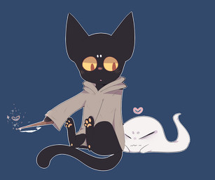 3_toes barefoot blush circle_eyebrows clothed clothing eyebrows feet heart_symbol magic magic_wand pawpads pink_pawpads simple_background sitting soles toes fredek666 google google_doodle magic_cat_academy momo_(google) domestic_cat felid feline felis ghost mammal spirit 6:5 alpha_channel digital_media_(artwork)
