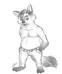 anthro belly biped bottomwear clothing male moobs pants simple_background slightly_chubby solo white_background gerardson disney zootopia gideon_grey canid canine fox mammal red_fox true_fox 2016 hi_res monochrome