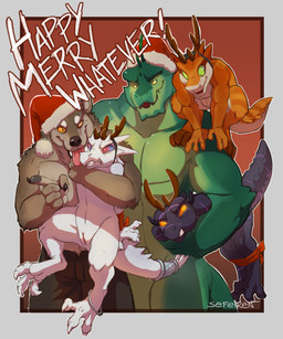 2015 accessories accessory angry animal_genitalia anklet anthro antler_headband antlers blind_eye blue_eyes bound bound_ankles bound_wrists brown_fur carried christmas claws clenched_teeth clothed clothing conditional_dnp crouching ears_back english_text eye_scar female forced fur genital_slit gnoll green_eyes green_scales group hat hi_res hindpaw holidays horn isk jewelry kobold licking lizardfolk male nude open_mouth orange_eyes orange_scales pants partially_clothed paws pink_eyes pok purple_scales pussy raised_tail reptile santa_hat scales scalie scar sefeiren size_difference slit smile spines spread_legs spreading strapon_antlers tail_ring teeth text thick_tail toe_claws tongue tongue_out vyth white_scales yellow_eyes

Rating: Explicit
Score: 26
User: otterface
Date: December 25, 2015