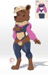 3_toes 4_fingers anatomically_correct anatomically_correct_genitalia anatomically_correct_penis animal_genitalia animal_penis anthro balls barefoot brown_body brown_fur challenge clothing costume cropped_hoodie draw_your_ocs_in_this_challenge feet femboy fingers fur genitals half-erect hoodie legwear lipsticking male panties penis penis_tip sheath solo standing thigh_highs toes topwear underwear conditional_dnp osterars meme_clothing paggi_outfit archie_(osterars) bear mammal 2024 absurd_res hi_res meme signature watermark