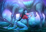 anthro bestiality breasts duo fellatio female female_anthro feral male male/female oral penile sex mistress_ilum disney james_cameron's_avatar moat_(character) alien direhorse human mammal na'vi absurd_res hi_res