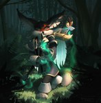 anthro forest heterochromia plant tree shadoca blizzard_entertainment warcraft canid mammal vulpera 2021 hi_res