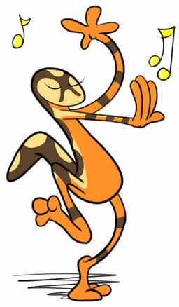 3_toes 4_fingers ambiguous_gender anthro biped brown_body brown_skin brown_stripes brown_tail countershade_arms countershade_legs countershade_torso countershading dancing eyes_closed featureless_crotch feet fingers markings multicolored_body multicolored_skin musical_note musical_symbol nude on_one_leg orange_body orange_countershading orange_skin pose raised_arm simple_background solo spots spotted_body spotted_markings spotted_skin spotted_tail standing striped_body striped_skin stripes symbol tail tail_markings tan_body tan_skin tan_spots tan_tail toes toony two_tone_tail white_background joffeorama amphibian kaiser's_spotted_newt newt salamander spotted_newt 2015 digital_drawing_(artwork) digital_media_(artwork) full-length_portrait portrait