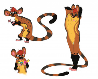 anthro belly biped breasts brown_body brown_fur featureless_crotch female fur gloves_(marking) hair holding_pacifier humor leg_markings markings membrane_(anatomy) navel nipples pacifier patagium pink_nose red_hair simple_background socks_(marking) solo standing tail tongue white_background yellow_belly sugartits_(artist) sugar_(sugartits) american_opossum australian_possum civet hybrid kinkajou mammal marsupial petaurid procyonid sugar_glider viverrid 2011