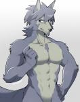 5_fingers abs anthro eyewear fingers glasses hand_on_hip kemono male muscular muscular_anthro muscular_male navel nude pecs solo kemo_nuko morenatsu mitsuhisa_aotsuki canid canine canis domestic_dog husky mammal nordic_sled_dog spitz 2019