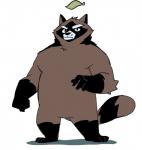 anthro belly brown_body brown_fur fur humanoid_hands leaf overweight overweight_anthro simple_background solo white_background cyanroll kuon_(cyanroll) canid canine mammal raccoon_dog tanuki 2020 hi_res