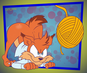 abstract_background anthro ass_up ball_of_yarn blue_eyes bottomless butt cheek_tuft claws clothed clothing determined dipstick_ears dipstick_tail ear_markings ear_tuft facial_tuft fur glistening glistening_butt male markings multicolored_body multicolored_ears multicolored_fur orange_body orange_fur pounce_pose shaking_butt shirt solo tail tail_markings toony topwear tuft two_tone_body two_tone_fur yarn gavanzude bubsy_(series) bubsy_bobcat bobcat felid feline lynx mammal alternate_version_at_paywall digital_drawing_(artwork) digital_media_(artwork) hi_res signature
