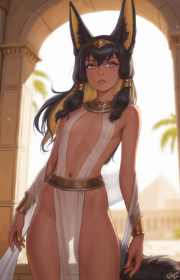 breasts clothed clothed_female clothed_humanoid clothing day female fingers front_view hair looking_at_viewer navel sky solo standing tail personalami humanoid 2026 digital_drawing_(artwork) digital_media_(artwork) hi_res