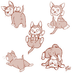 3_toes anus black_nose feet female feral genitals looking_at_viewer looking_back lying multi_nipple multiple_poses nipples on_front playful pose raised_tail rear_view solo spread_legs spreading tail thin_tail toes upside_down vulva whiskers young young_feral nekostar alice_in_wonderland dinah_(alice_in_wonderland) domestic_cat felid feline felis mammal 1:1 hi_res monochrome multiple_images