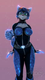 30fps anthro blush blushing_at_viewer clothing cosmic_background dancing eyewear eyewear_on_head female female_focus fox_ear fox_ears fox_tail goggles goggles_on_head hip_sway looking_at_viewer looking_pleasured skintight_bodysuit skintight_clothing sky star starry_background starry_sky swaying tail tail_motion tailwag tight_clothing hstudios nintendo star_fox warfare_machine krystal_(star_fox) warfare_krystal canid canine fox mammal 3d_(artwork) 9:16 animated digital_media_(artwork) hi_res no_sound portrait short_playtime source_filmmaker_(artwork) watermark webm