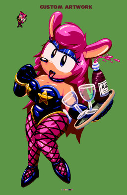 bunny_costume clothing container costume cup drinking_glass eyelashes female fur glass glass_container glass_cup green_background pink_body pink_fur simple_background solo wine_bottle wine_glass estaguy24 sega sonic_the_hedgehog_(comics) sonic_the_hedgehog_(series) sonic_the_hedgehog_(shogakukan) playboy_bunny_barmaid_(sonic_corocoro) lagomorph leporid mammal rabbit digital_media_(artwork) pixel_(artwork)
