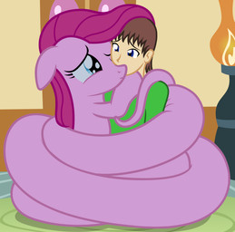 apode coiling cuddling duo female hug legless male serpentine split_form what_has_magic_done badumsquish friendship_is_magic hasbro my_little_pony anon generic_messy_hair_anime_anon pinkamena_(mlp) pinkie_pie_(mlp) draconcopode equid equine horse human hybrid lamia mammal pony reptile scalie snake 2016 hi_res