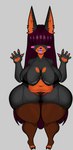 anthro blush breasts clothing colored_nails female hair hair_over_eyes legwear lipstick long_hair makeup mature_female nails pawpads purple_hair short_stack slightly_chubby slightly_chubby_female smile solo thick_thighs underwear ponkypopa irene_konig canid canine canis dobermann domestic_dog mammal pinscher absurd_res digital_media_(artwork) hi_res