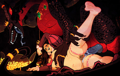 areola balls bestiality black_body black_scales breasts brown_hair clothing crown curved_horn dress erection fangs female female_penetrated feral feral_penetrating feral_penetrating_human forked_tongue genitals gold_ring gold_tail_ring hair half-closed_eyes headgear horn horn_jewelry horn_ring human_on_feral human_penetrated humanoid_genitalia humanoid_vulva interspecies jewelry legwear male male/female male_penetrating male_penetrating_female medieval_clothing narrowed_eyes nipples open_mouth open_smile penetration penile penile_penetration penis penis_in_vagina pink_areola pink_nipples pubes red_body red_scales ring_(jewelry) scales sex sharp_teeth slightly_chubby slightly_chubby_female slightly_chubby_human smile stockings teeth tongue treasure treasure_hoard unusual_anatomy unusual_genitalia unusual_penis vaginal vaginal_penetration vulva taylor_titmouse mythology dragon human mammal mythological_creature mythological_scalie scalie