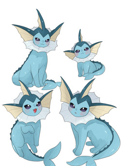 :3 ambiguous_gender blue_body blush blush_lines feral happy looking_at_viewer open_mouth paws purple_eyes simple_background sitting solo tail tongue 6mphr nintendo pokemon eeveelution generation_1_pokemon pokemon_(species) vaporeon 2026 3:4 hi_res
