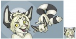 anthro awesome_face chelsea_hair_cut female feral feralized hair open_mouth short_hair solo teeth tongue white_hair yellow_eyes zeriara civet hybrid lemur mammal primate ring-tailed_lemur strepsirrhine viverrid digital_media_(artwork) icon meme