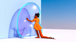 anthro bubble clothing dress enjoyment female hug leaning leaning_forward orange_clothing orange_dress rubbing sinking solo squish wall_(structure) white_floor wobbling skeletorskeletonized c4d hybrid lizard reptile scalie 16:9 3d_(artwork) 3d_animation animated cinema_4d_(artwork) digital_media_(artwork) hi_res no_sound short_playtime webm widescreen