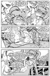 anthro brave_new_world_(style_wager) breasts comic duo english_text eyewear female female/female female_on_anthro female_on_human fur genitals glasses hair human human_on_anthro interspecies mammal massage monochrome mouse murid murine navel nipples nude outside penny_pound pregnant pussy rodent steph_(style_wager) style_wager text