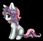 eyelashes female feral glistening glistening_eyes green_eyes hair horn mouth_closed pink_hair pink_tail purple_hair purple_tail side_view solo tail white_body white_horn milk-jug hasbro my_little_pony mythology equid equine mammal mythological_creature mythological_equine unicorn alpha_channel