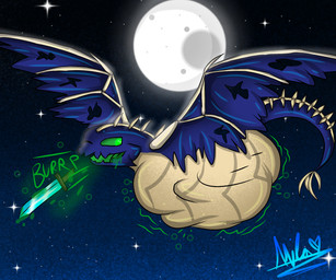 abdominal_bulge ambiguous_gender belly big_belly blue_body blue_skin bodily_fluids burping burping_up_object feral flying full_moon huge_belly legless melee_weapon membrane_(anatomy) membranous_wings midair moon night open_mouth outside saliva soft_vore sword tail tan_underbelly vore weapon wings lapizacuario microsoft minecraft mojang xbox_game_studios phantom_(minecraft) undead 2019 hi_res signature