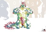 2_horns abs animal_genitalia anthro asian_clothing biceps bodily_fluids claws clothing clothing_aside dripping east_asian_clothing fundoshi fundoshi_aside genital_fluids genital_slit genitals green_body green_scales hair holidays horn japanese_clothing male muscular muscular_male nipples pecs penis precum precum_drip red_hair scales tail underwear underwear_aside vein veiny_penis kourney chinese_new_year chinese_zodiac mythology new_year_2024 year_of_the_dragon rigid_(kourney) dragon eastern_dragon mythological_creature mythological_scalie scalie 2024 absurd_res hi_res