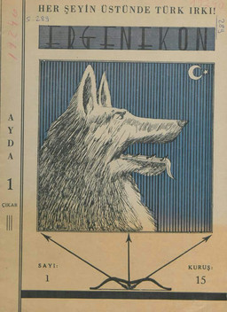 ambiguous_feral ambiguous_gender art_deco crescent_moon fangs feral fur moon open_mouth politics racism side_view simple_background solo star_and_crescent teeth text tongue tongue_out unknown_artist ergenekon_(magazine) public_domain canid canine canis mammal wolf 1938 20th_century ancient_art cover english_description magazine_cover partially_translated traditional_media_(artwork) translation_check translation_request turkish_text