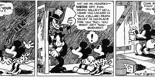 4_fingers anthro bottomwear cheese clothed clothing dairy_products dialogue exclamation_point eyewear female fingers food footwear glasses gloves group gun handgun handwear hat headgear headwear high_heels male open_mouth pants pegleg ranged_weapon revolver shoes skirt tail text top_hat weapon floyd_gottfredson walt_disney_(artist) disney public_domain mickey_mouse minnie_mouse pegleg_pete pete_(disney) sylvester_shyster canid canine canis domestic_cat domestic_dog felid feline felis mammal 1930 20th_century absurd_res ancient_art black_and_white comic dated english_text hi_res long_image monochrome signature wide_image