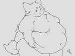 anthro belly belly_overhang belly_play big_belly bouncing_belly kemono love_handles male moob_grab moob_grope moobs morbidly_obese morbidly_obese_anthro morbidly_obese_male navel nude obese obese_anthro obese_male overweight overweight_anthro overweight_male simple_background solo tail tail_motion tailwag orunium canid canine mammal 2d_animation 4:3 animated short_playtime