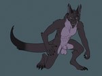 animal_genitalia anthro balls claws fangs genitals male nude pawpads paws penis saggy_balls sheath snarling tail teeth rebeldragon101 mythology sovy dragon hybrid mythological_creature mythological_scalie scalie