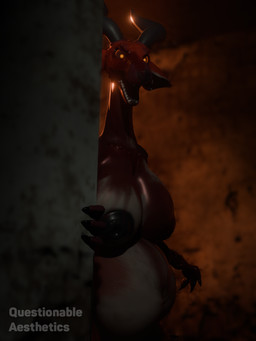 4_fingers after_vore anthro basement belly big_belly big_breasts big_nipples black_horn bloated blood blood_on_belly blood_on_breasts blood_on_chest blood_on_face bodily_fluids breasts creepy female fingers horn looking_at_viewer nipples open_mouth red_body solo standing tall vore white_belly questionable_aesthetics_(artist) questionable_aesthetics_(modeler) crimson_fiend_(questionable_aesthetics) canid canine canine_demon demon hybrid mammal 3:4 3d_(artwork) absurd_res blender_(artwork) blender_cycles_(artwork) digital_media_(artwork) hi_res