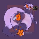 andromorph anthro anus big_butt blush butt genitals herm horn intersex kiss_my_ass looking_back nude orange_eyes paws puffy_anus solo spread_anus spreading tail vulva travesseiro cade_(travesseiro) hi_res maleherm_(lore)