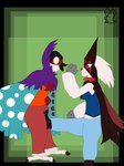 anthro attack ballbusting barefoot bulge clothing cock_and_ball_torture crotch_attack crotch_kick duo feet female genital_torture kick kicking_balls male male/female polka_dots simple_background quoyi nintendo pokemon decidueye generation_7_pokemon generation_9_pokemon meowscarada pokemon_(species) 3:4 hi_res signature