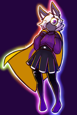 anthro bottomwear breasts clothed clothed_anthro clothed_female clothing eyewear female flag flag_(object) freckled_face freckles front_view fully_clothed fully_clothed_anthro fully_clothed_female fur glasses glistening glistening_eyewear glistening_glasses grey_body grey_fur hair intersex_pride_colors lgbt_pride looking_at_viewer pride_colors purple_eyes simple_background solo standing topwear white_freckles white_hair mewgle aster_(mewgle) lagomorph leporid mammal rabbit 2025 dated digital_media_(artwork) hi_res signature gynomorph_(lore) intersex_(lore)