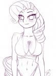 2014 anthro anthrofied black_and_white blush breasts cleavage clothed clothing diamond equine female friendship_is_magic gem hair horn looking_at_viewer makeup mammal monochrome my_little_pony navel pia-sama plain_background rarity_(mlp) solo unicorn white_background
Rating: Questionable
Score: 12
User: 2DUK
Date: April 17, 2014