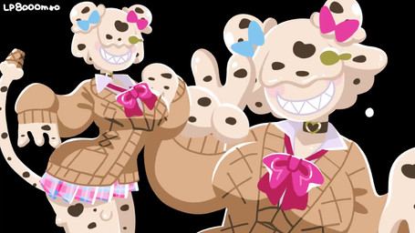 accessory anthro bottomwear bouncing_breasts bow_tie breasts choker clothing female hair hair_accessory hair_over_eye hair_ribbon jewelry miniskirt necklace ribbons school_uniform sharp_teeth skirt smile solo teeth uniform white_body lp8000mao humanoid ice_cream_creature 16:9 2d_animation animated motion_tweening no_sound short_playtime video widescreen