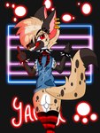 butt female male male/female neon_lights piercing red_eyes yanni_hyena hyena mammal hi_res trans_(lore)