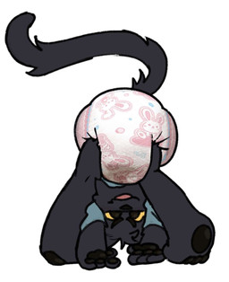 anthro bunnyhopps_(diaper) clothed clothing diaper feces fur looking_through looking_through_legs male soiled soiled_diaper solo tail unclean_diaper used_diaper lileli abuniverse bunnyhopps domestic_cat felid feline felis mammal digital_media_(artwork) hi_res