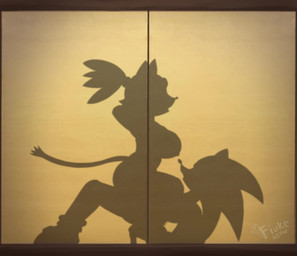 anthro anthro_penetrated backlighting big_breasts blurred_background bouncing_breasts breasts butt byobu clothing cowgirl_position duo female female_on_anthro female_on_top female_penetrated folding_screen footwear footwear_only from_front_position fur genitals hair hands_behind_head hiding hiding_behind_object inside interspecies japanese_door light looking_at_another low_framerate lying male male/female male_penetrating mostly_nude moving_hips moving_penis nipples nude nude_anthro nude_female nude_male on_back on_bottom on_ground on_top open_mouth paper_wall penetration penile penile_penetration penis pingfeng plantigrade plap plap_(sound) plapping ponytail raised_tail rough_sex sagging_breasts sex shoes shoes_only silhouette silhouetted_body silhouetted_sex skinny sound_effects tail tail_motion tailwag taised_tail thick_thighs wide_hipped_anthro wide_hips wind_blocker wind_stopper wind_wall fiuke sega sonic_the_hedgehog_(comics) sonic_the_hedgehog_(series) blaze_the_cat sonic_the_hedgehog domestic_cat eulipotyphlan felid feline felis hedgehog mammal animated hi_res lighting short_playtime sound webm