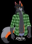 anthro black_hair black_nose clothed clothing eyebrows eyelashes eyewear fur glasses grey_body grey_fur hair male simple_background solo transparent_background kittydee khopesh_aeterno canid canine fox mammal 2022 alpha_channel digital_media_(artwork) hi_res