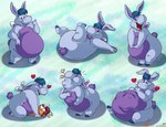 abdominal_bulge antennae_(anatomy) anthro anthro_pred belly big_belly buckteeth butt duo ears_back ears_down ears_up eye_contact eyes_closed face_imprint featureless_crotch feet_first female female_pred fully_inside fur hair half-closed_eyes heart_reaction heart_symbol imprint kneeling legs_up looking_at_another looking_at_viewer lying male monobutt narrowed_eyes neck_bulge nude obese obese_anthro obese_female on_back open_mouth oral_vore overweight overweight_anthro overweight_female paws pinned pinned_to_ground pivoted_ears pose scut_tail short_tail sitting sitting_on_another smile smiling_at_viewer soft_vore standing stretched_throat struggling struggling_prey swallowing tail teeth underside vore wide_eyed wings scott_calico disney the_wuzzles bumblelion_(the_wuzzles) hoppopotamus_(the_wuzzles) arthropod bee bumble_bee_(species) common_hippopotamus felid hippopotamid hybrid hymenopteran insect lagomorph leporid lion mammal pantherine rabbit wuzzle 2017 dated multiple_images signature