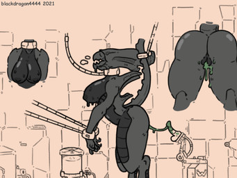 after_sex areola bdsm big_breasts black_body bodily_fluids bondage bound breasts butt butt_focus claws collar collar_only curvy_figure dildo eyeless fangs female furniture genital_fluids genitals glass grey_body horn humanoid_genitalia humanoid_vulva long_tail machine nipples nude nude_female nude_humanoid presenting presenting_hindquarters saliva science_fiction scientific_instrument sex_slave sex_toy slave solo spikes tail teeth thick_thighs vaginal_fluids vulva wide_hips blackdragon4444 alien_(franchise) alien alien_humanoid humanoid xenomorph xenomorph_queen 2021 4:3
