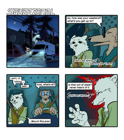 anthro building clothed clothed_anthro clothed_male clothing dialogue dishonesty driving duo eyes_closed eyewear fully_clothed fully_clothed_anthro fully_clothed_male fur glasses male medium_truck moon night plant power_lines safety_vest seat_belt sitting street tan_body tan_fur text topwear tree truck van vehicle vest white_body white_fur hieronymusjohnson retti_(hieronymusjohnson) squeez_(hieronymusjohnson) borzoi canid canine canis domestic_dog hunting_dog mammal nordic_sled_dog samoyed sighthound spitz 2026 aliasing binary_drawing comic digital_drawing_(artwork) digital_media_(artwork) english_text hi_res