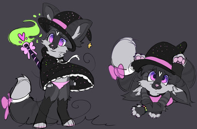 anthro clothing female hat headgear headwear magic_user onaza solo underwear witch_hat young mushy blizzard_entertainment warcraft canid canine fennec_fox fox mammal true_fox vulpera absurd_res hi_res