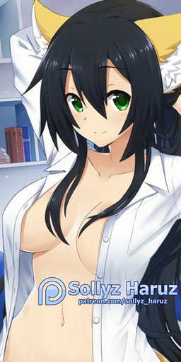 blush blush_lines breasts cleavage clothed clothing ear_tuft female green_eyes inner_boob inside looking_at_viewer navel open_clothing open_shirt open_topwear patreon_logo shirt solo text topwear tuft sollyz patreon sollyz_(character) animal_humanoid cat_humanoid felid felid_humanoid feline feline_humanoid humanoid mammal mammal_humanoid 2017 2d_animation alternate_version_at_source animated motion_tweening url