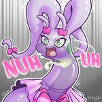 angry anthro clothed clothing expressions female glistening glistening_body green_eyes open_mouth purple_body shocked slime solo text yelling rozalid nintendo pokemon mugu_(goodra) generation_6_pokemon goodra pokemon_(species) 1:1 colored english_text hi_res meme