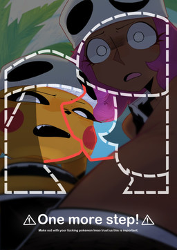 duo female female/female feral looking_at_viewer shocked text verification tofuuu face_verification_meme nintendo pokemon team_skull alkaline_(tofuuu) grunt_(pokemon) pokemon_trainer skull_grunt generation_1_pokemon human mammal pikachu pokemon_(species) hi_res tagme